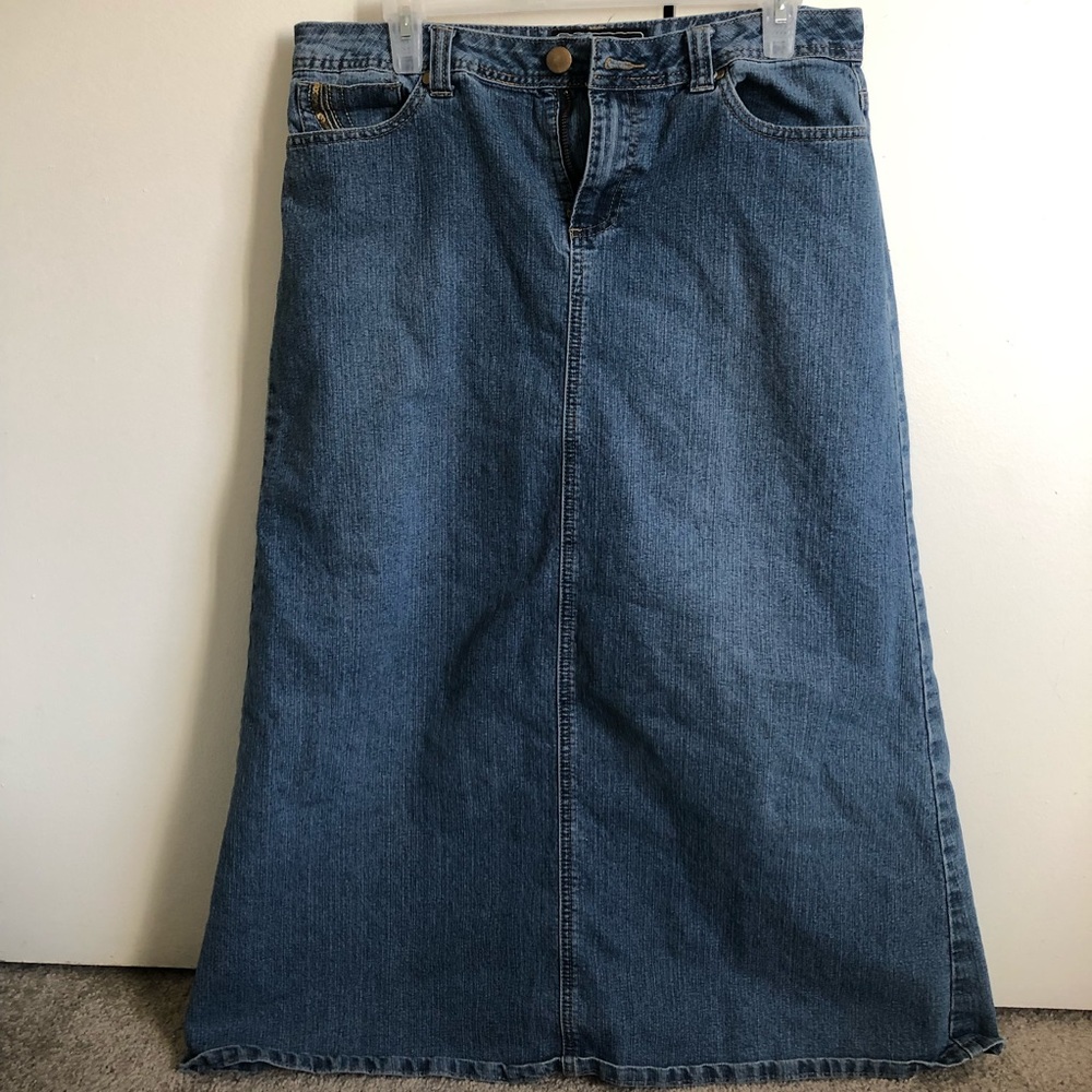 Cato maxi jean skirt